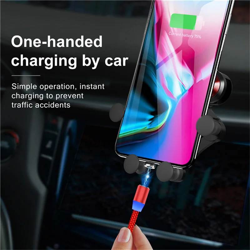 Магнитный USB кабель 1 м 2 4 А Micro Type C со светодиодной подсветкой магнитная лента
