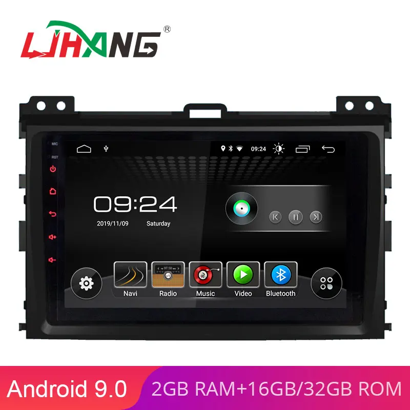 LJHANG 8 дюймов Android 9 0 автомобильный dvd плеер для Toyota Land Cruiser Prado 120 2004 2009 WIFI GPS