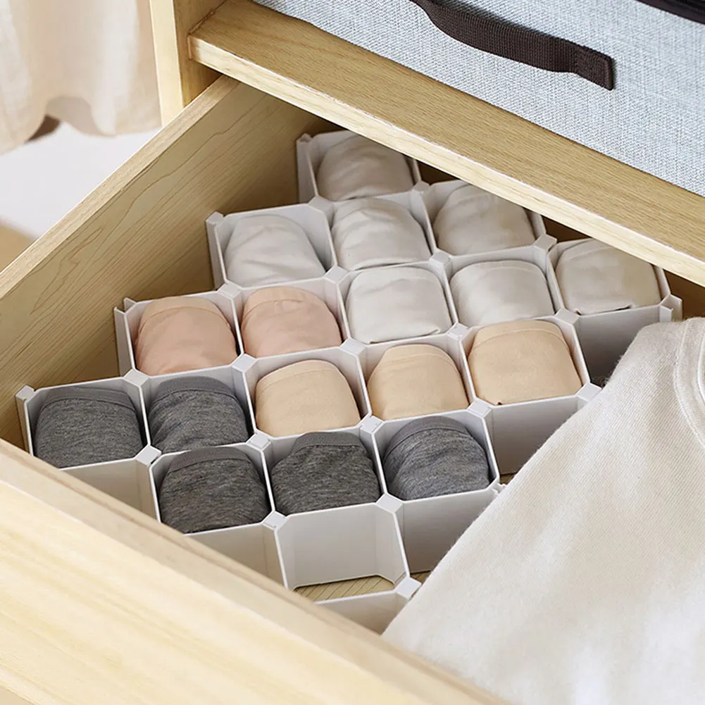 6 шт. DIY Спальня столовых приборов для бытовых нужд хранения Организатор Пластик