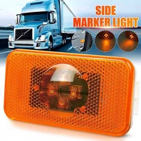 2pcs 24v car truck led side marker light 4leds amber indicator warning lamps for volvo trucks fmfh