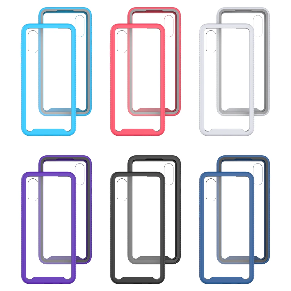 

6 Colors Shockproof Case for Samsung Galaxy A02 New Protect Shell Phone Soft Bumper TPU + PC Back Cover Skins