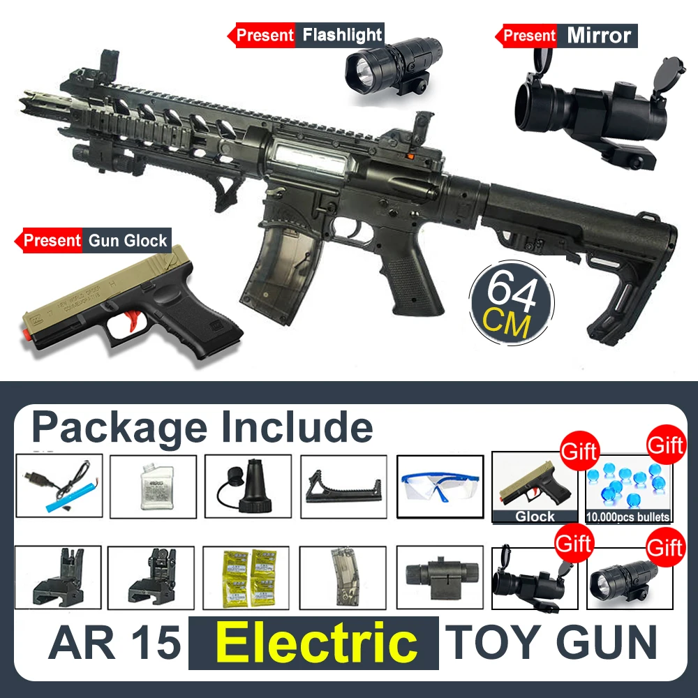 

Gel Blaster Toy Water Gel Ball Gun Assault Rifle Outdoor CS Shooting Games Electric Sniper Paintball Gun Safe Soft Bullet Gun 45