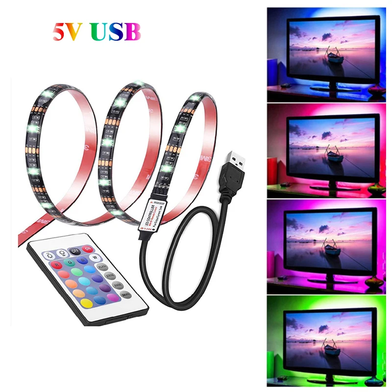 Светодиодная лента 5050RGB с USB 5 В 1 м Светодиодные ленты 