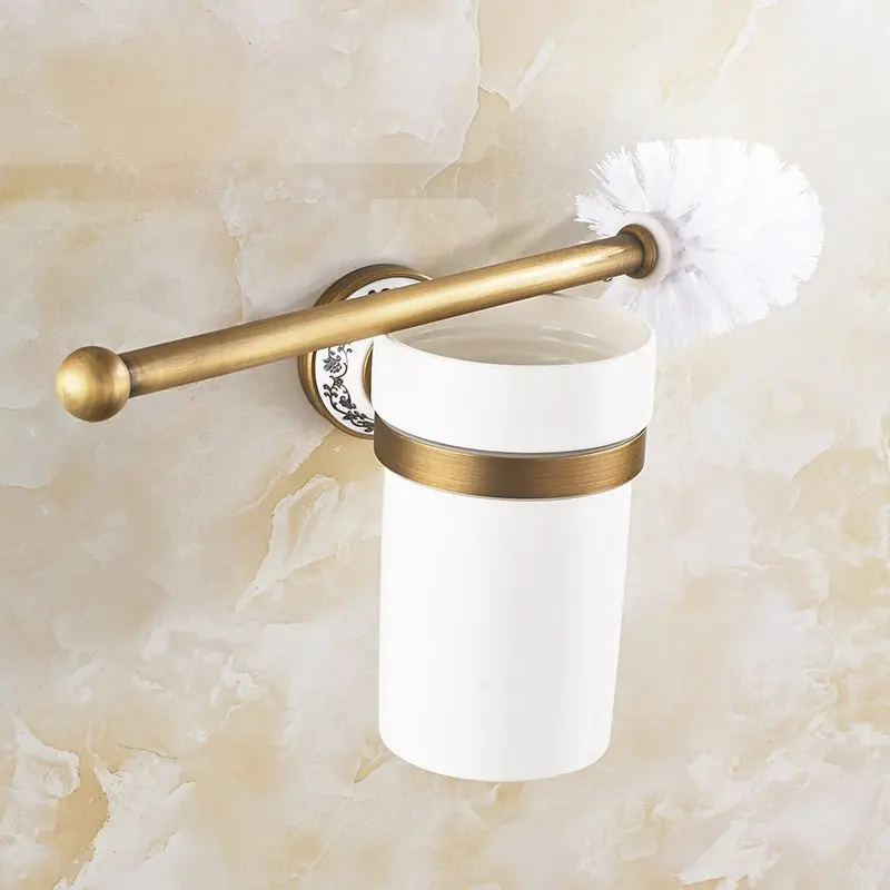 Античный латунный матовый аксессуар для ванной комнаты держатель полотенец