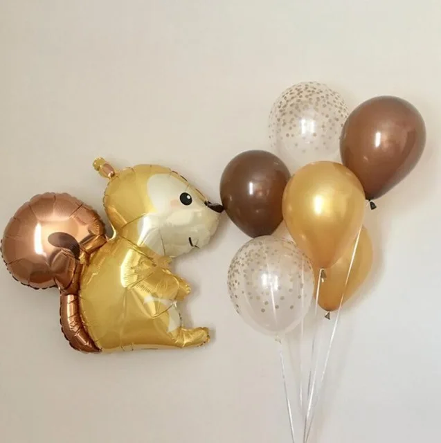 set2 1 шт. большой джунгли Ежик лиса енот воздушные шары мультфильм воздушный шар из фольги в виде животного день рождения для вечеринки в стиле сафари Декор детские игрушки - Цвет: set2