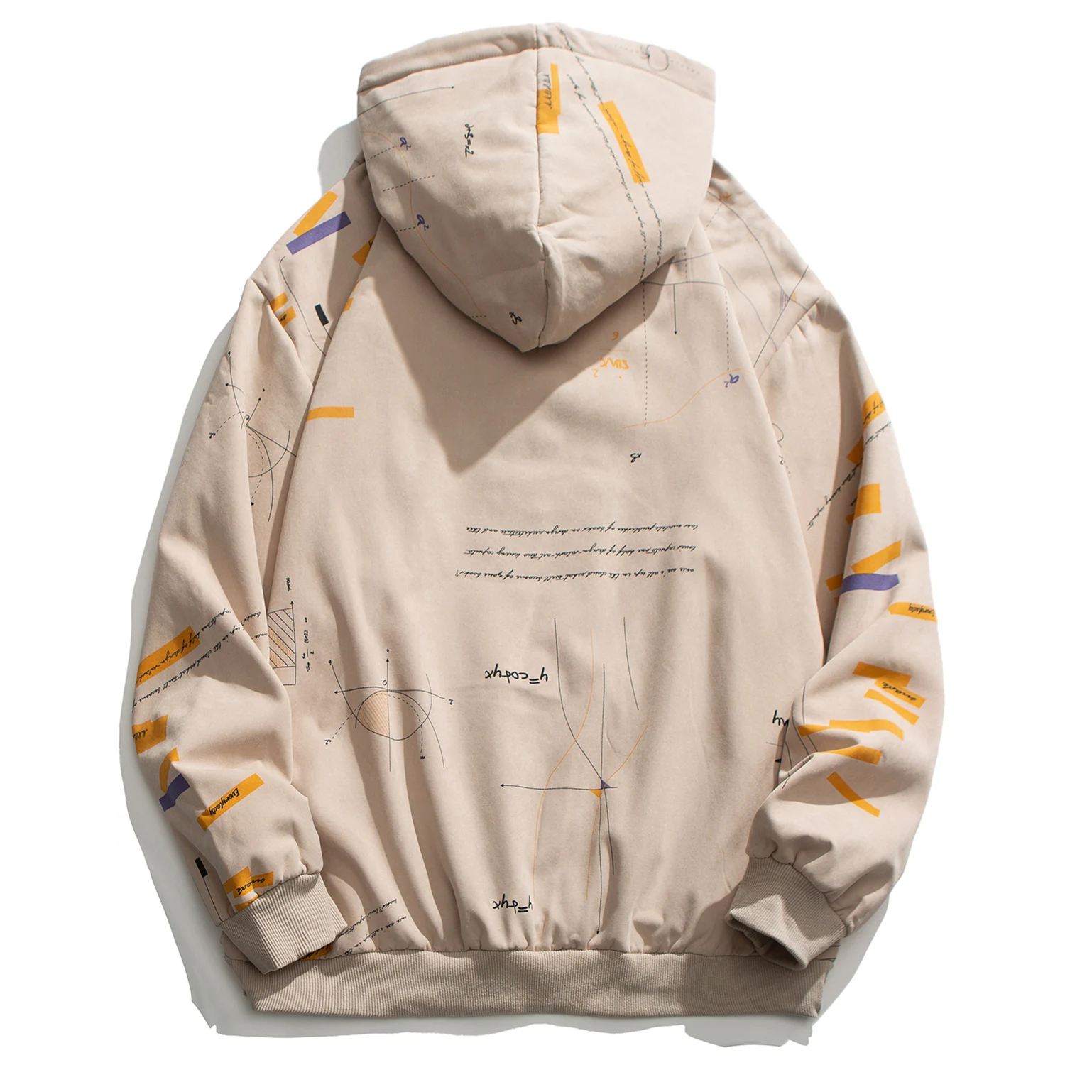 Толстовка из флиса с нарисованной формулой Мужская толстовка Повседневный