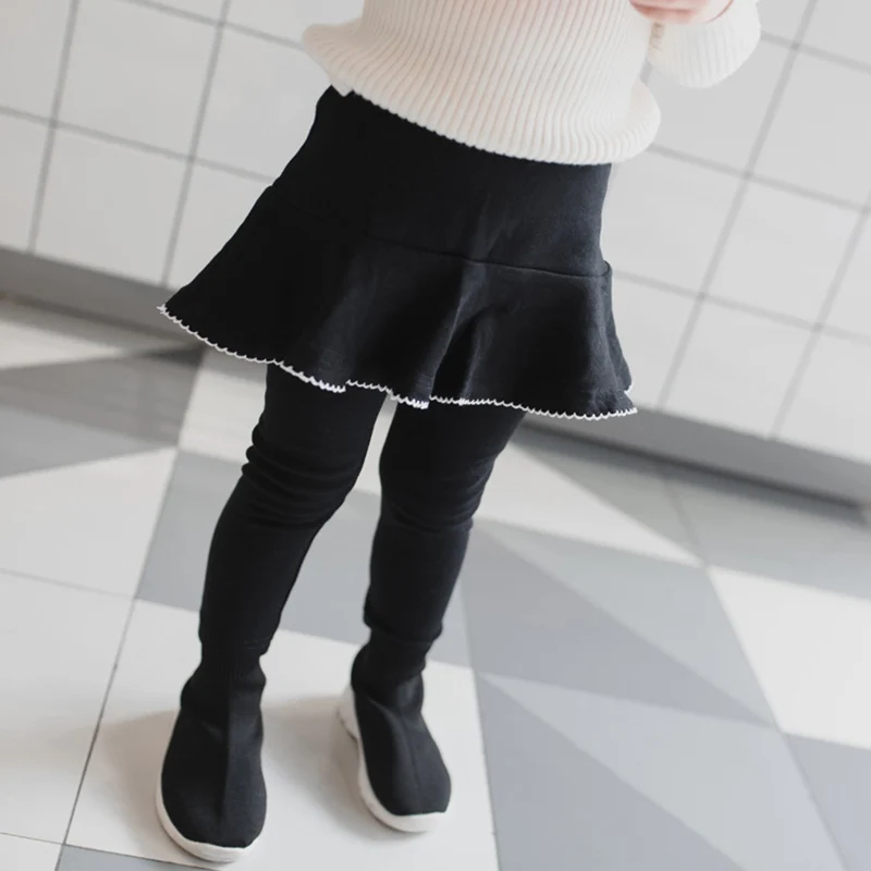 Cotton Girls Pants Kids Skirt-leggings 0-5Y Clothing Autumn Leggings Warm Baby Girl Skirt-pants High Quality | Мать и ребенок