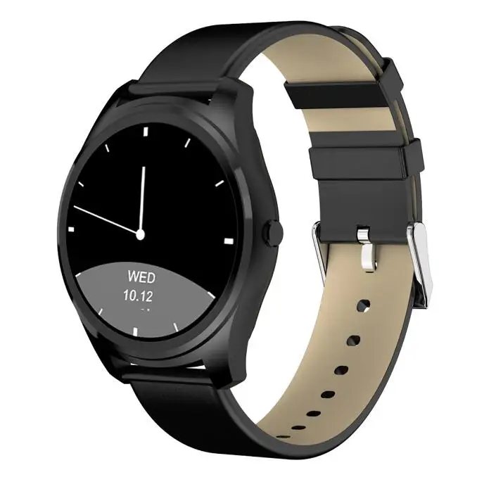 black leather strap Diggro DI03 IP67 водонепроницаемые Смарт-часы MTK2502C монитор сердечного ритма пульт дистанционного управления камера сообщение Push Smartwatch IOS Android - Цвет: black leather strap