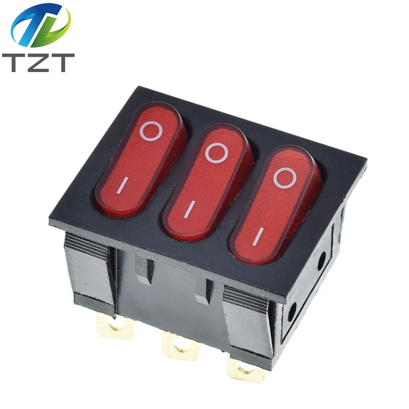 1 шт. ВКЛ-ВЫКЛ KCD3 9Pin красный 16A/250V AC светильник лодка автомобиля кулисный