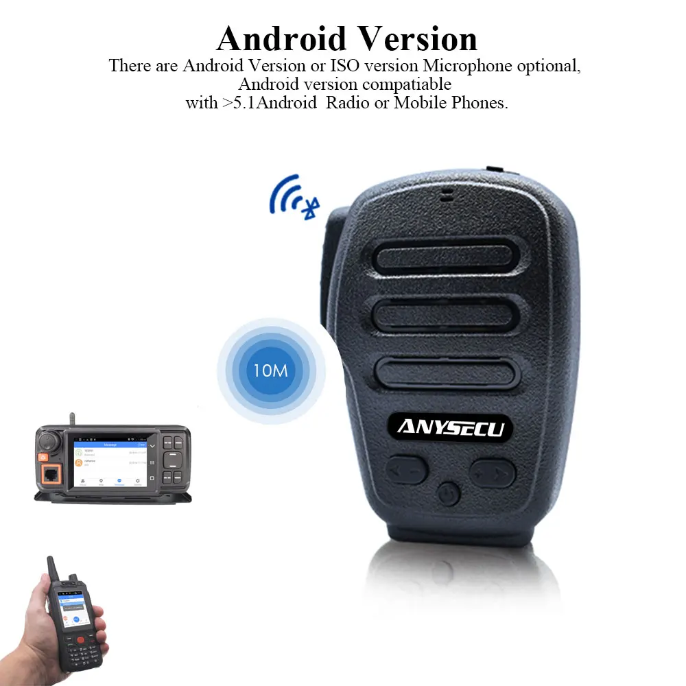 Android Беспроводной микрофон для F22 F25plus POC радио B03 Bluetooth PTT Walkiefleet радио Zello Mic ESchat дистанционное управление громкой связи - Цвет: Android