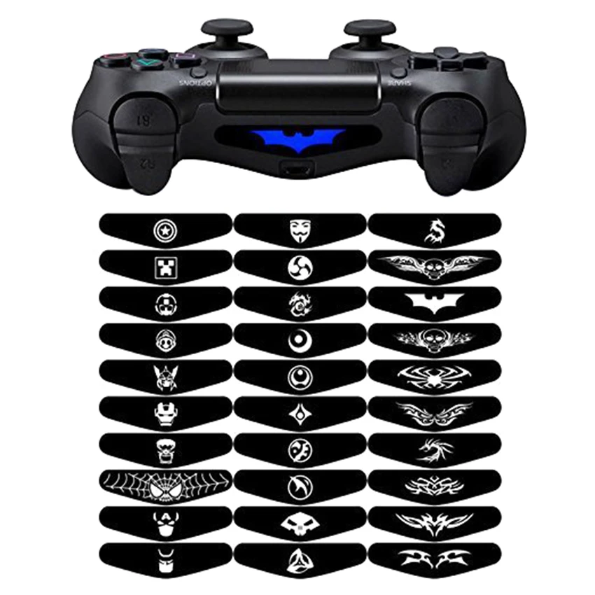 30 в 1 Светодиодные наклейки для Playstation 4 PS4 Pro slim Controller Light Bar Decal Sticker Flash Game