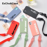 for iphone 11 12 pro max case custom name for iphone 6 7 8 plus x xs xr original liquid silicone cover suitable woman man gifts