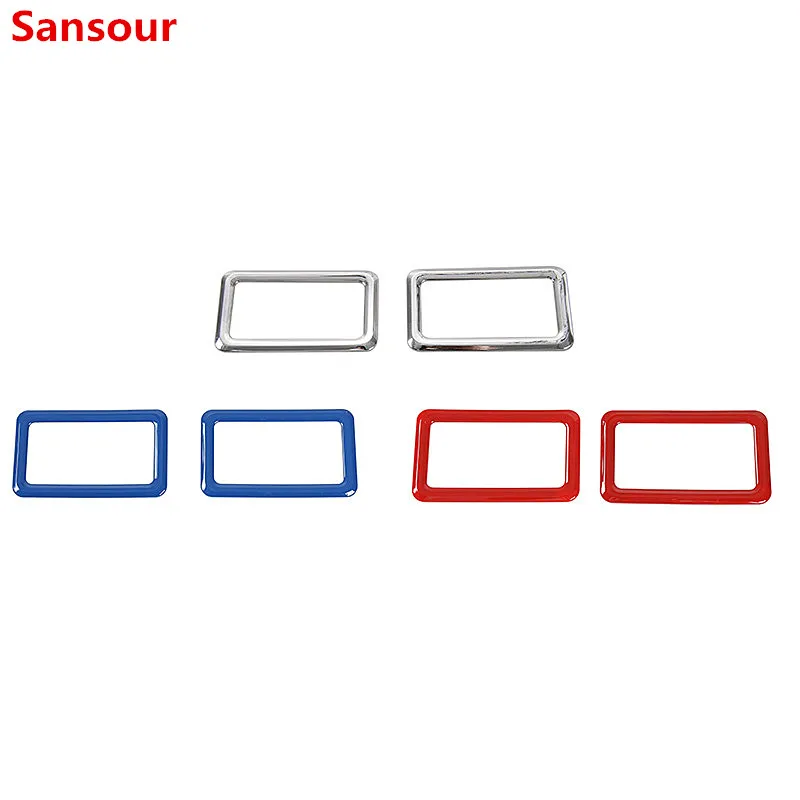 

Sansour ABS Car Interior Door Handle Bowl Decoration Frame Cover Stickers for Jeep Wrangler TJ 1997-2006 Car Accessories Styling