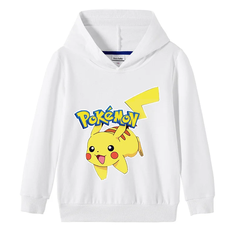 Пикачу Покемон новая детская одежда толстовки для маленьких девочек свитшоты
