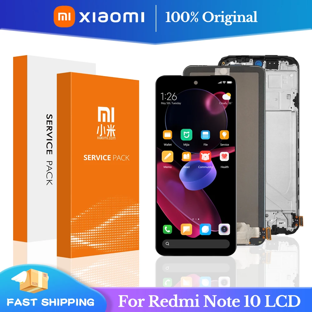 

6.43'' Original For Xiaomi Redmi Note 10 4G LCD With Touch Screen Digitizer For Redmi Note10 lcd M2101K7AI, M2101K7AG Display