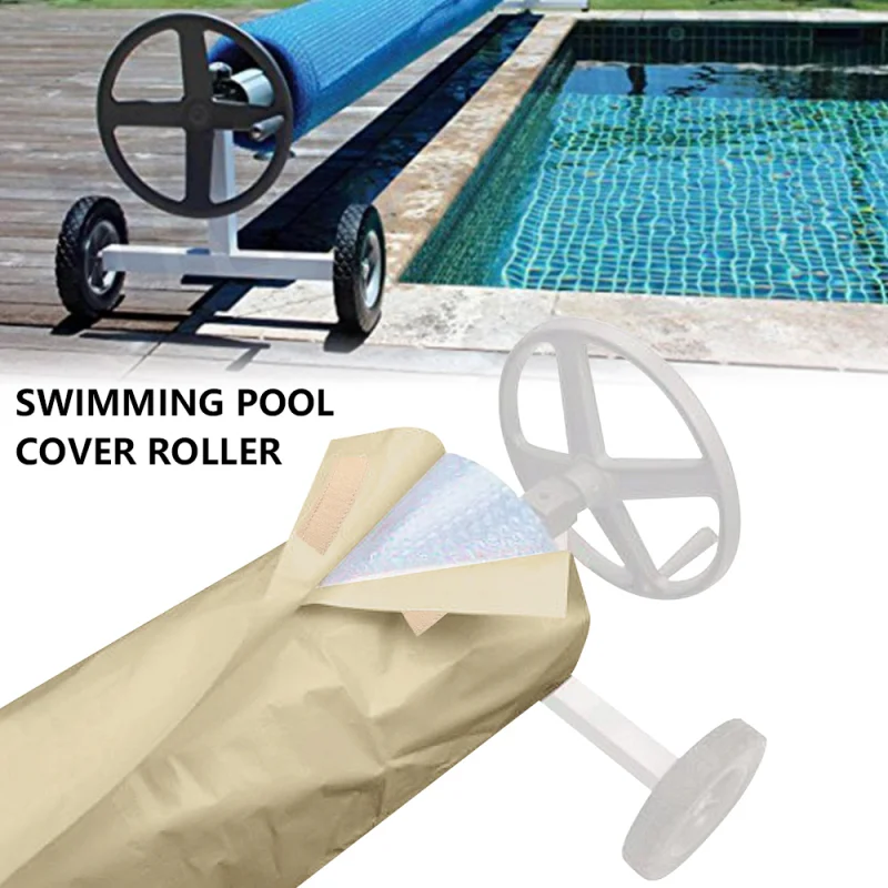

4.9m Swimming Pool Cover Outdoor Dustproof Waterproof UV Protective Pool Solar Roller Reel Cover Solar Blanket Swimming Tool