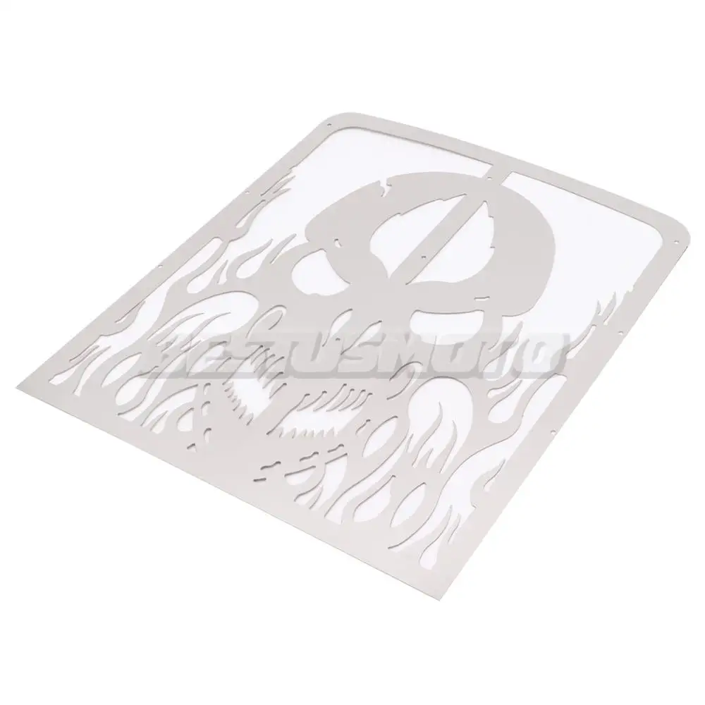 Мотоциклетная решетка для радиатора с черепом и пламенем девочек защитная