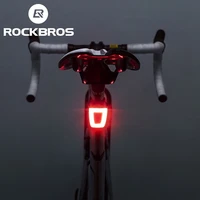 rockbros usb rechargeable safety night riding rear light cycling helmet taillight lantern bike light waterproof for bicycle led