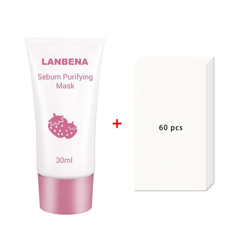 Pink Hot Skin Care For Strawberry Blackhead Remover Nose Mask Mud Pore Strip Black Mask Peel off Mask Acne Treatment Nose Peel Masks - Color: Pink
