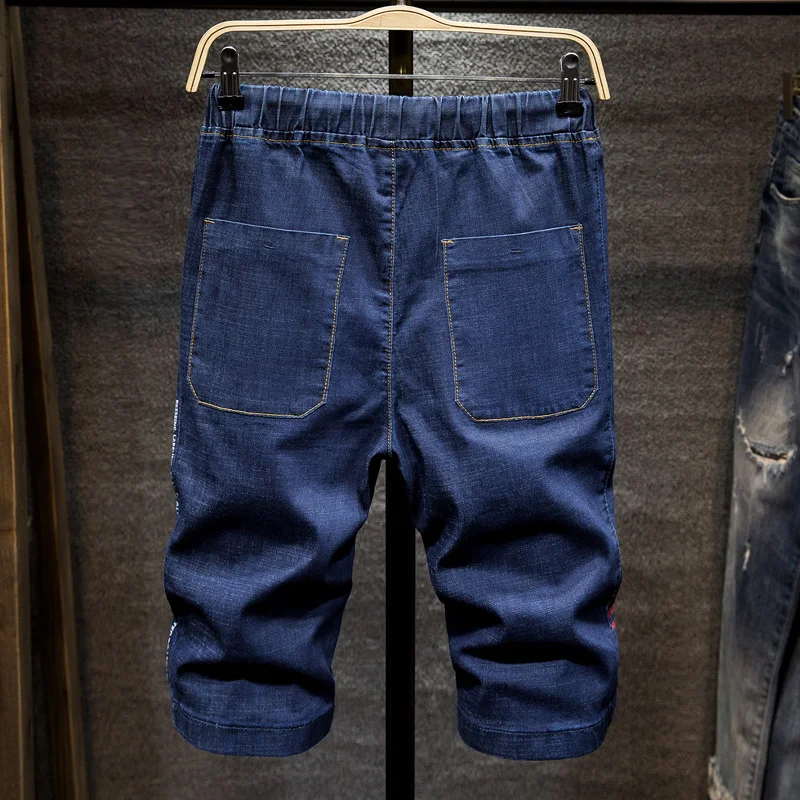 

New Fashion Mens Short Jeans Brand Clothing Bermuda Summer Cotton Breathable Denim Large size Shorts Male Loose Straight pants