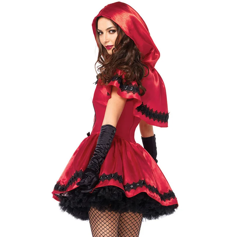 

Wholesale Large-Size Foreign Trade European and American Women's Halloween Women's Role-Playing the Red Cap Costume Game Uniform