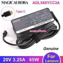 Genuine 65W 20V 3.25A AC Adapter Charger ADLX65YCC3A Power Supply For Lenovo ThinkPad X1 T480 T580 X280 ADLX65YDC2A ADLX65YCC2A