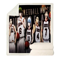 anime kurokos basketball fleece blanket phantom basketball king sherpa blanket shadow basketball player sherpa blanket decor