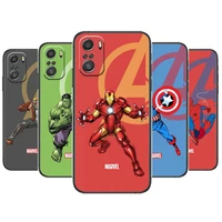 avengers marvel for xiaomi redmi note 10s 10 9t 9s 9 8t 8 7s 7 6 5a 5 pro max soft black phone case