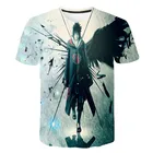 Футболка с 3D рисунком ниндзя, футболка с анимацией для мальчиков и девочек, крутая футболка с коротким рукавом, модная повседневная Летняя футболка для мальчиков и девочек, Детская уличная одежда