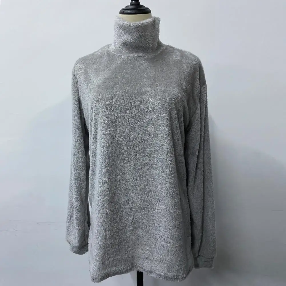 

Sweater Loose Solid Color Long Sleeve All Match Solid Color Knitted Top Knitted Top Knitwear