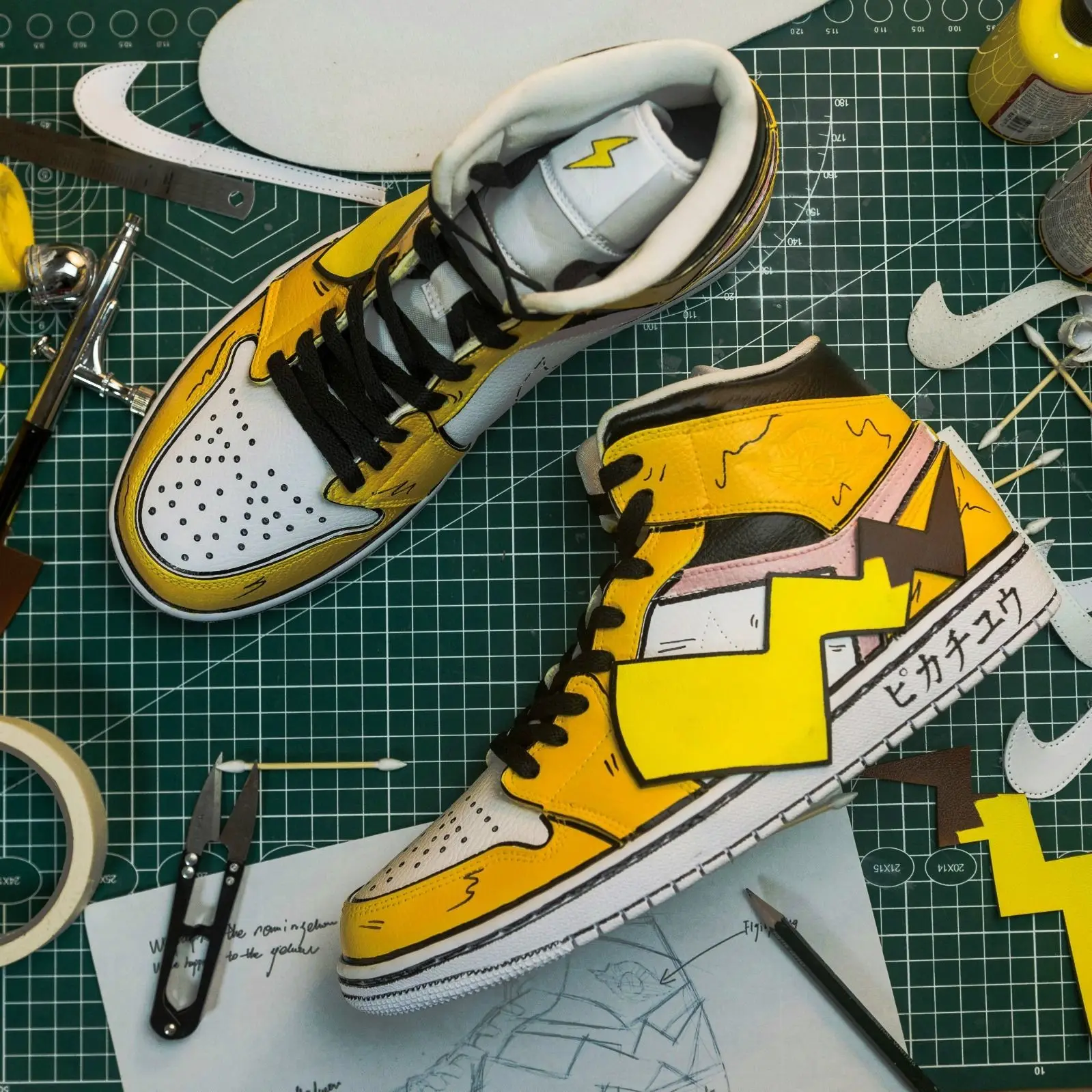 AJ1 cartoon high upper board shoes men sports leather basketball casual 39-44 | Обувь