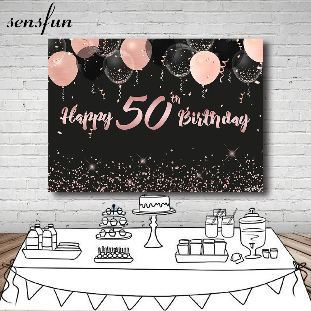 Sensfun черные розовые и золотые воздушные шары блеск для взрослых женские Для