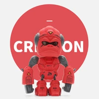 childrens electric alloy sound light gorilla robot touch sound control flexible joints phone stand simulation robot kids toy