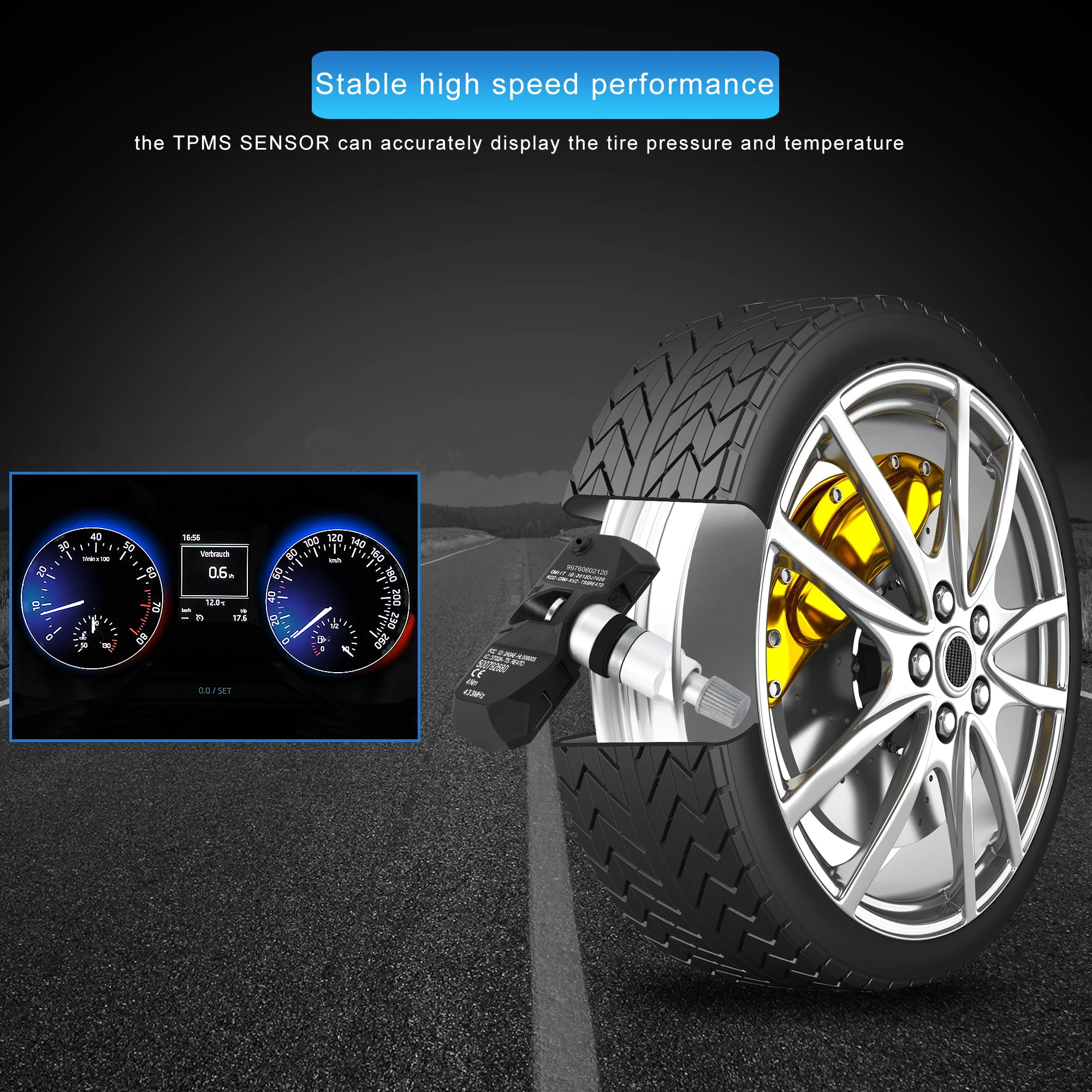 99760602120 7PP907275F TPMS датчик контроля давления в шинах для Audi A4 A6 A8 Q7 R8 Volkswagen Phaeton Touareg 433