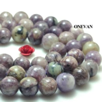 onevan natural purple charoite beads 8mm smooth loose round stone bracelet necklace jewelry making diy accessories gift design