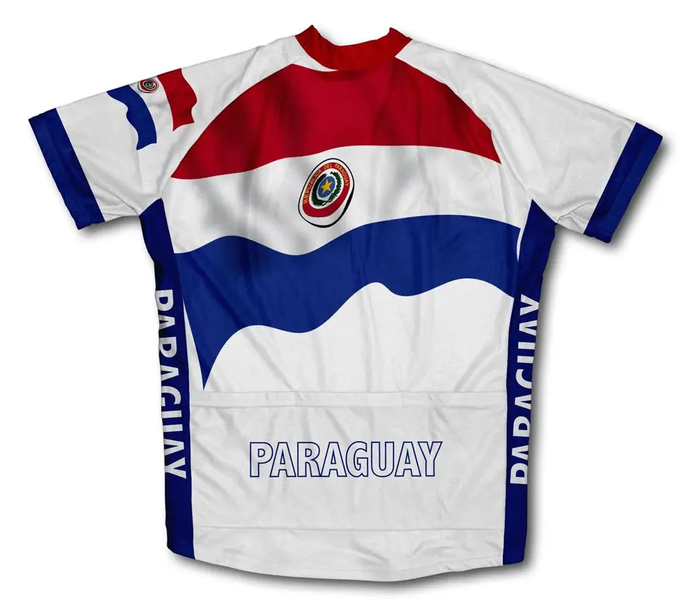 

Classic retro PARAGUAY men's full zipper bicycle short-sleeved cycling jersey