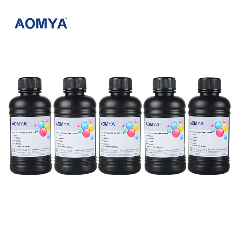 Aomya 5x250 мл светодиодные УФ Чернила Универсальные чернила для планшетного