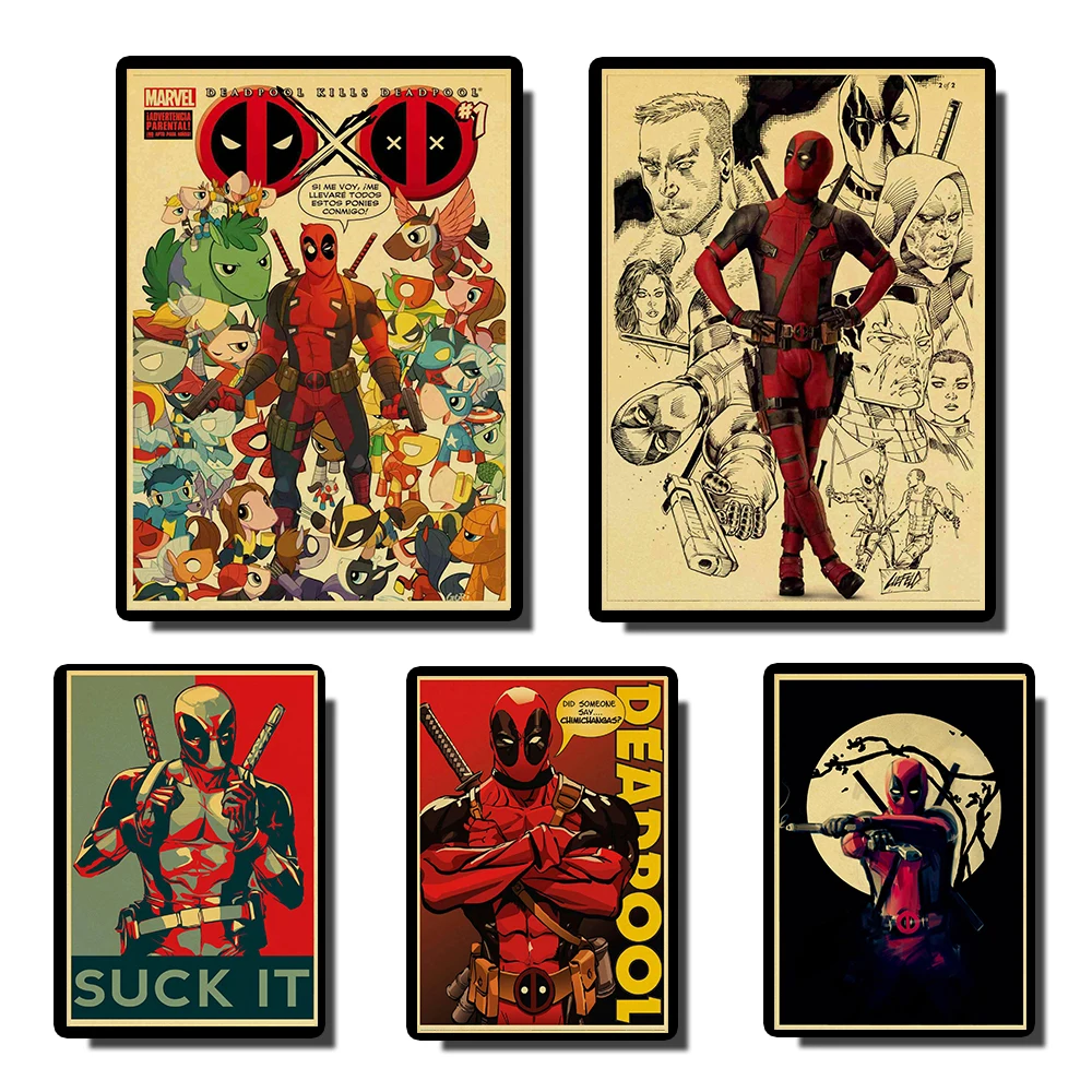 ВИНТАЖНЫЙ ПЛАКАТ Marvel, супергерой, Супермен, Бэтмен, вспышка, Человек-паук, постеры из фильма, табличка, Фреска для гостиной, дома, кофе-бар