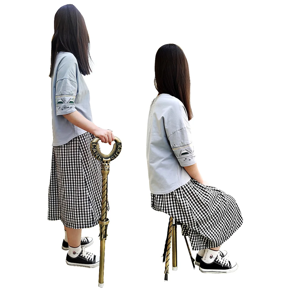 

Multifunctional Cane Stool Adjustable Height Outdoor Camping Cane Stool