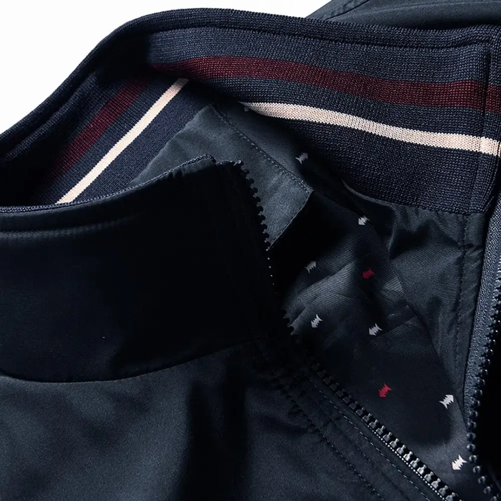 Мужская повседневная куртка модная однотонная спортивная на молнии с карманом и