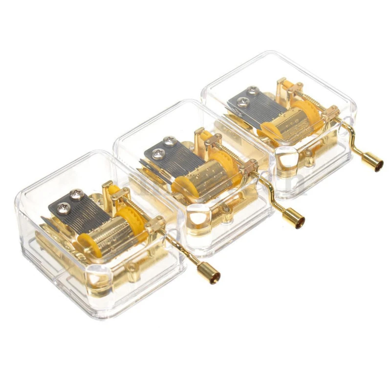 

Музыкальная шкатулка, заводная Музыкальная шкатулка, Золотая прозрачная акриловая Изысканная круглая подарочная шкатулка С небесным замк...