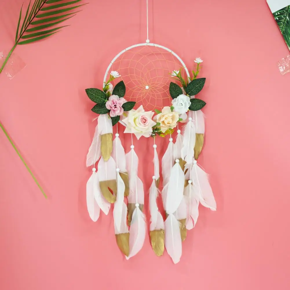 Небольшой свежий цветок кулон в виде Ловца снов дом украшения на стене ветряной