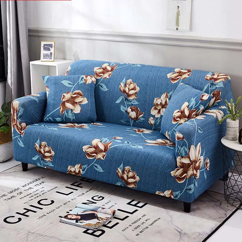 

Nordic Rainforest Stretch Sectional Seat Sofa Cover Set Chaise Long Couch Slip Cover Armchair L Shape Case for Living Room