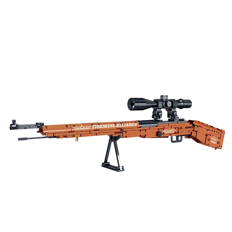 

MOC Mechanical Gun Series 98K Sniper Rifle High Difficulty Puzzle Assembly Model 715PCS Building Blocks Brick Toys Kids Gift Set