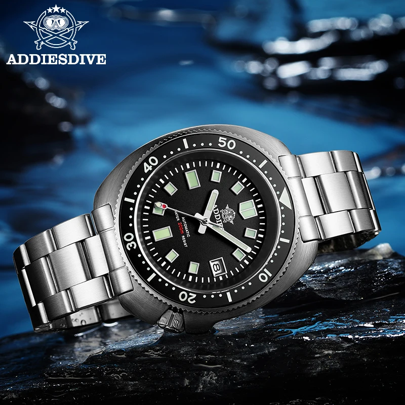 Часы водолазные Addiesdive 1970 с сапфировым стеклом, 200 м, NH35, Мужские  автоматические механические часы из стали для дайвинга | Наручные часы |  АлиЭкспресс