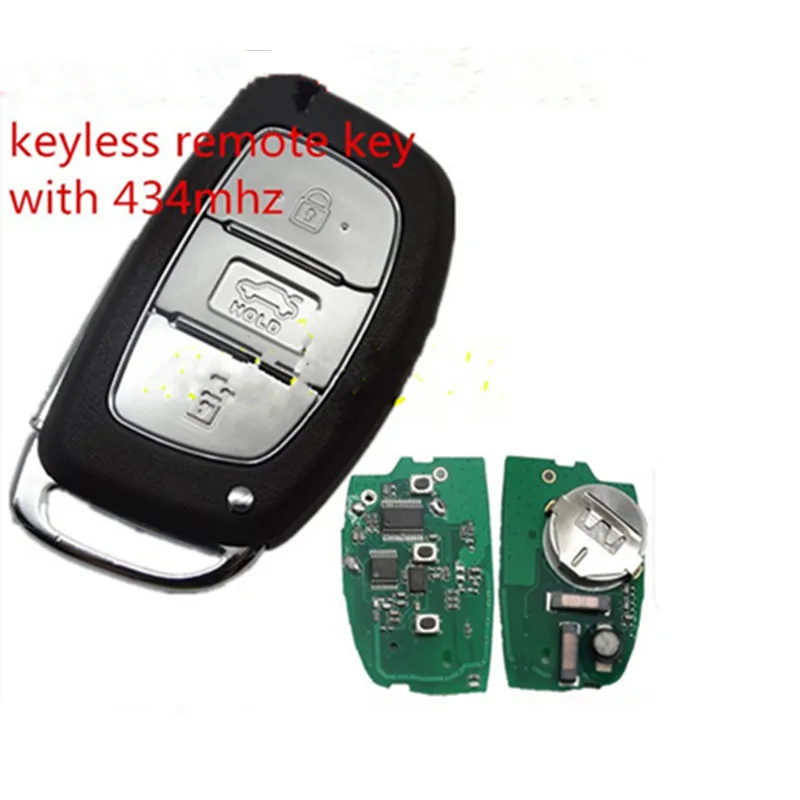 

Wilongda 3 Button auto key keyless remote key with 434mhz with PCF7952 chip For New Hyundai ELANTRA smart car key