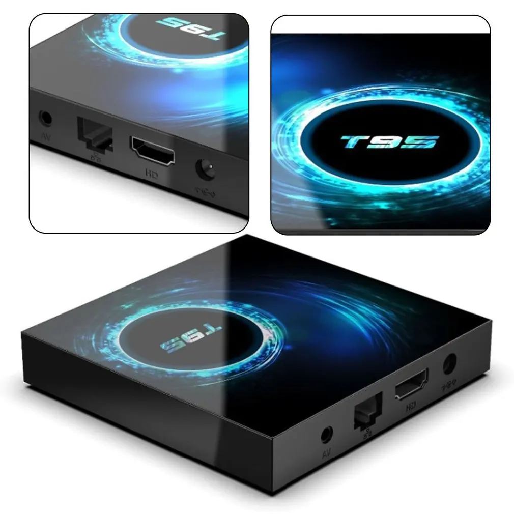 6K Andriod 10 0 ТВ Box Android BT5.0 медиаплеер Google голосовой помощник 2 4G 5G двойной WI-FI T95