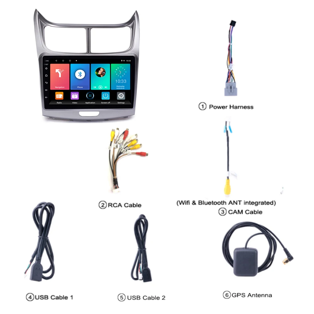 Автомагнитола easteregg 9 дюймов 2 Din Android 2010 для Chevrolet SAIL 2013- Wi-Fi GPS-навигация FM Bluetooth