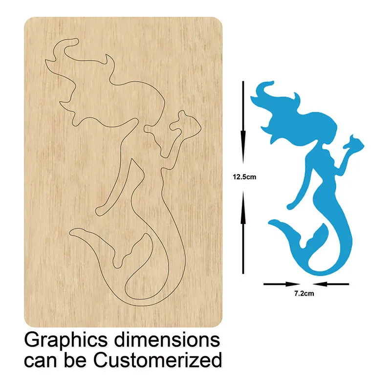 Красивые деревянные штампы для скрапбукинга с русалкой совместимые