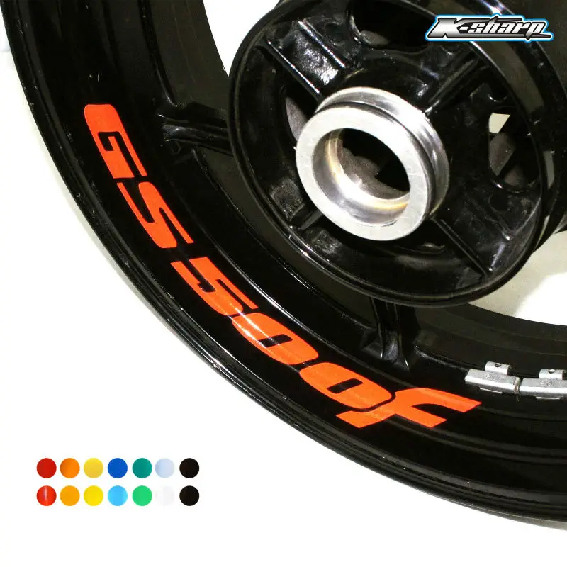 

8X Motorcycle custom inner rim decals wheel reflective logo Stickers For SUZUKI GS500F gs500f Sign sticker decal